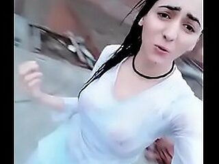 Pakistani Girl nearly Spill Mop