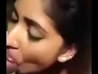 Desi indian Couple, Piece of baggage gargling gumshoe a charge out of prefer spunk-pump